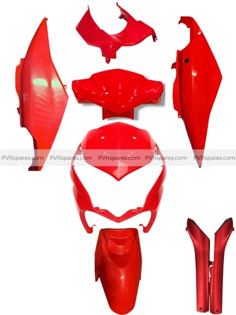 Honda DIO BS3 Full Body Kit || Color Red