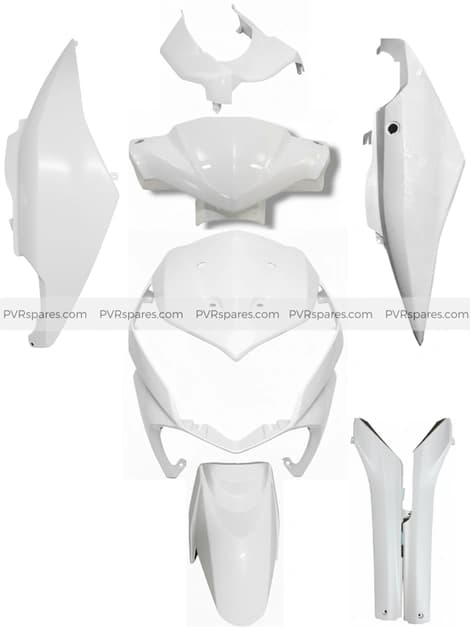 Honda DIO BS3 Full Body Kit || Color White