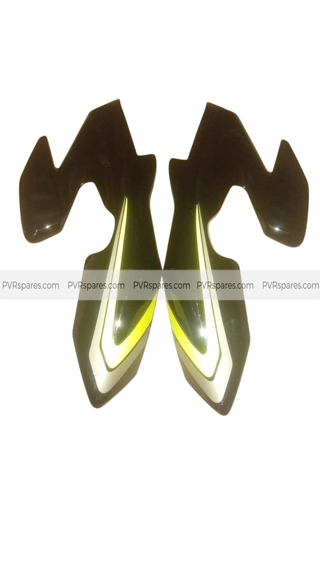Honda SP 125 BS6 Headlight Visor Kaan pair || Black and Green